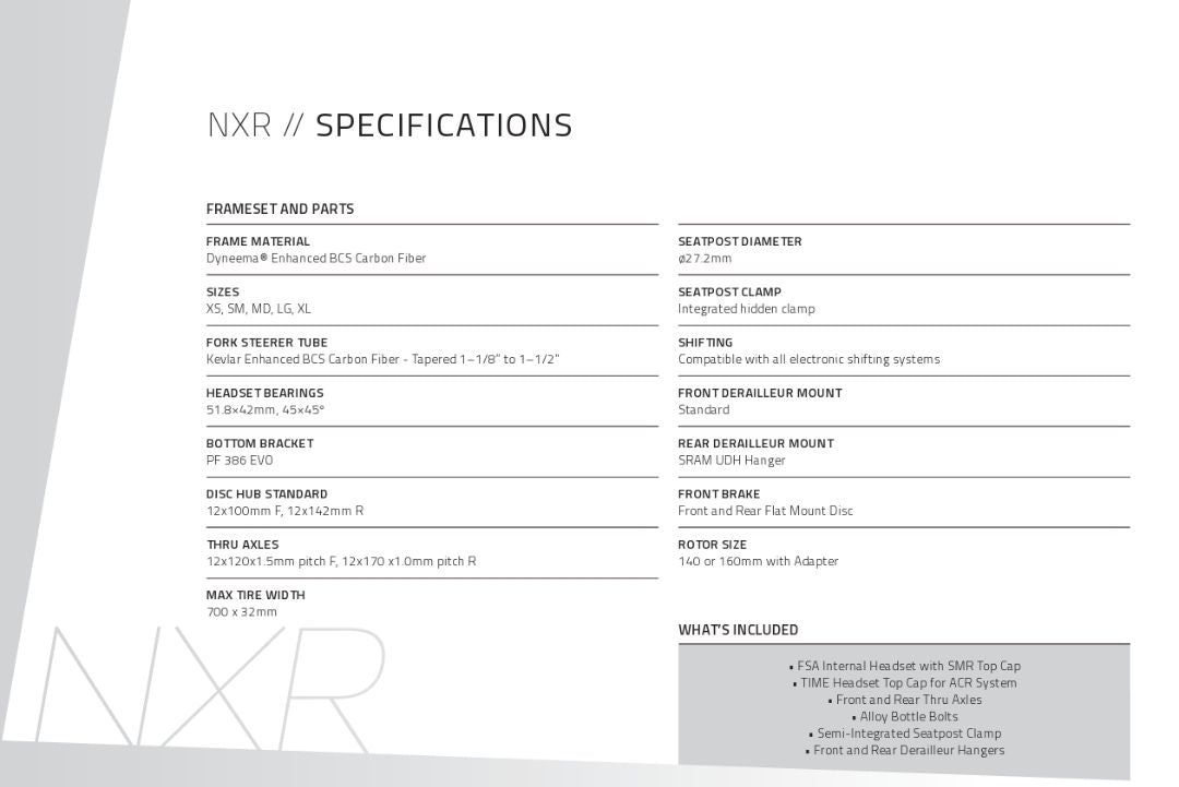 TIME NXR Nude Carbon (N01) Road Frameset