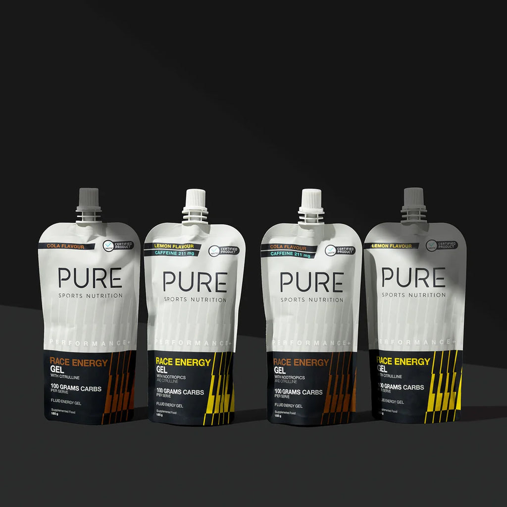 PURE Performance + Race Energy Gel 100 g Carb Pouch - Cola