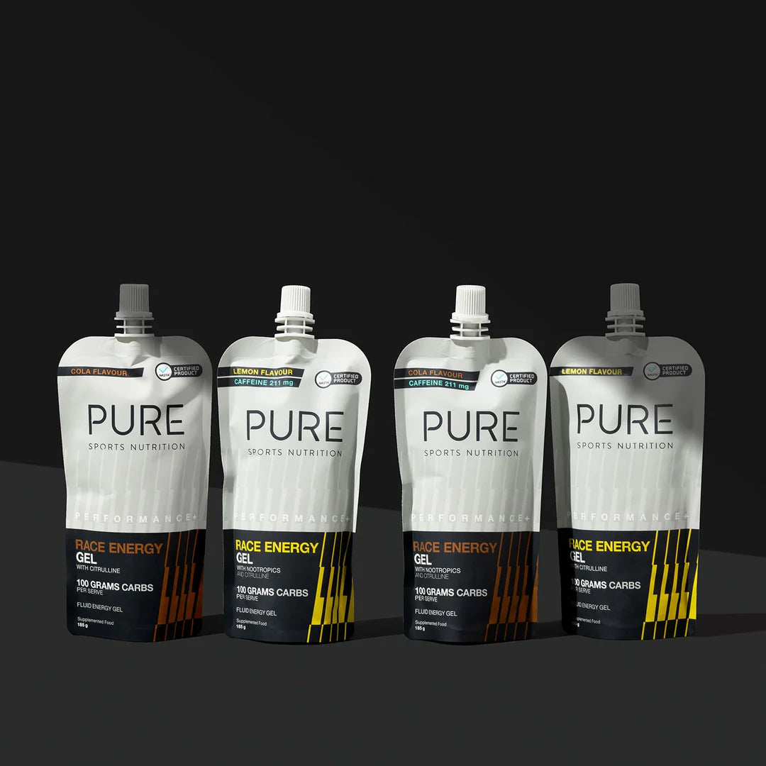 PURE Performance + Race Energy Gel 100 g Carb Pouch - Cola