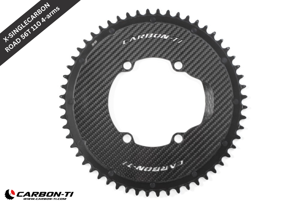 Carbon-Ti X-SingleCarbon Road 56 x 110 (4 arms) Chainring